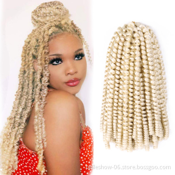 Hot sell  8' 60stands  wholesale crochet braid fiber spring twist curly spring curl hair crochet braid spring twist hair